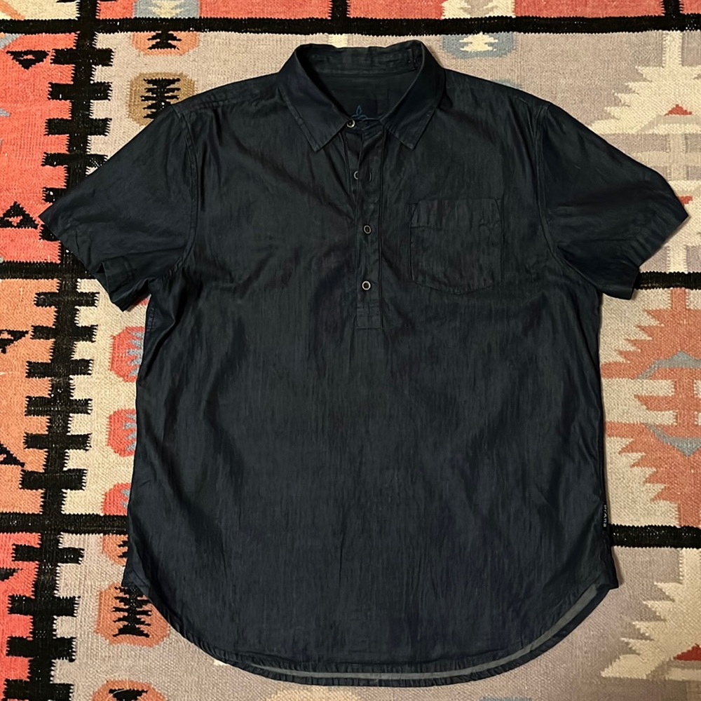 Prana Half Button Short Sleeve